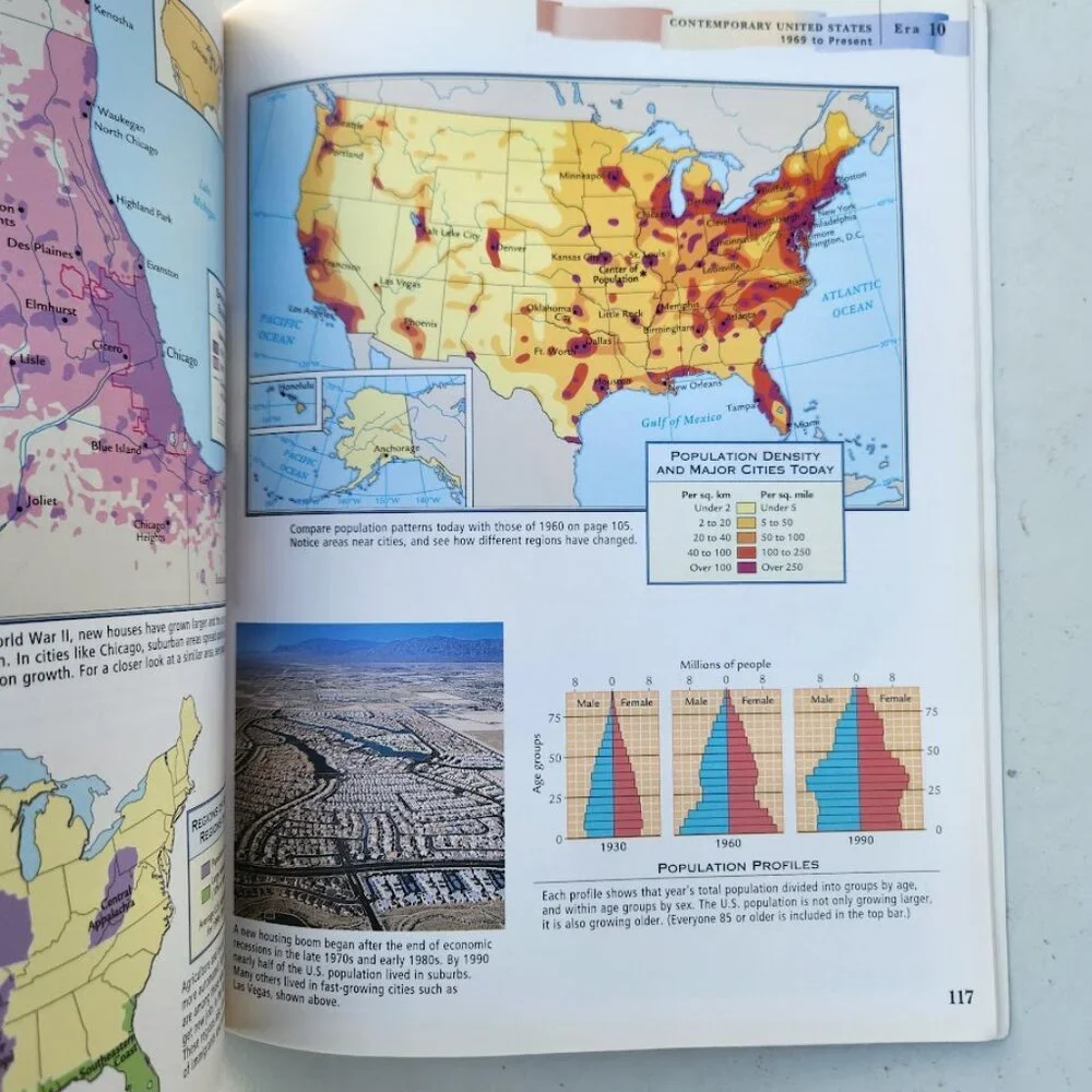Nystrom Atlas of US History Maps Map Book Reference Book United States Social St